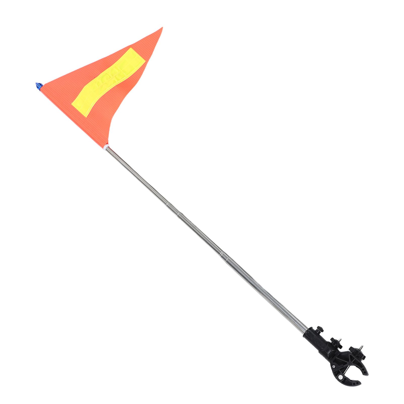 Toyvian Kayak Safety Flag with Pole 5.2 Feet Lightweight Polyester Marine Flag for Kayak and Canoe Fishing Night Kayaking Portable Design and Stainless Steel Pole for High Visibility