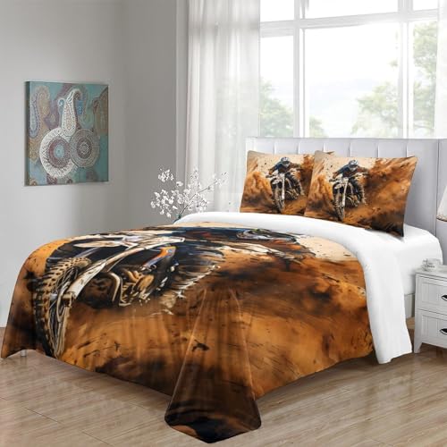 Housse de couette moto du désert motif 3D finition haut de gamme 200x200 - 5