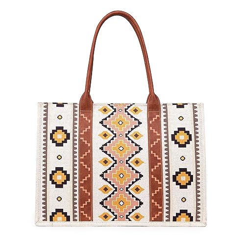 Image of Wrangler Tote Bag for Women Western Purse and Aztec Satchel Handbag