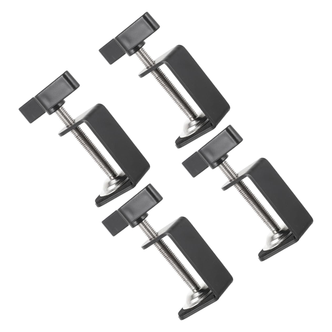 Lurrose 5 Sätze Universalklemmen Universal- Montieren Schreibtisch Arm Tischklemme Flügelklemme Klemme Für Tisch Holzbearbeitung Arbeiten Rostfreier Stahl 4 Stück * 5
