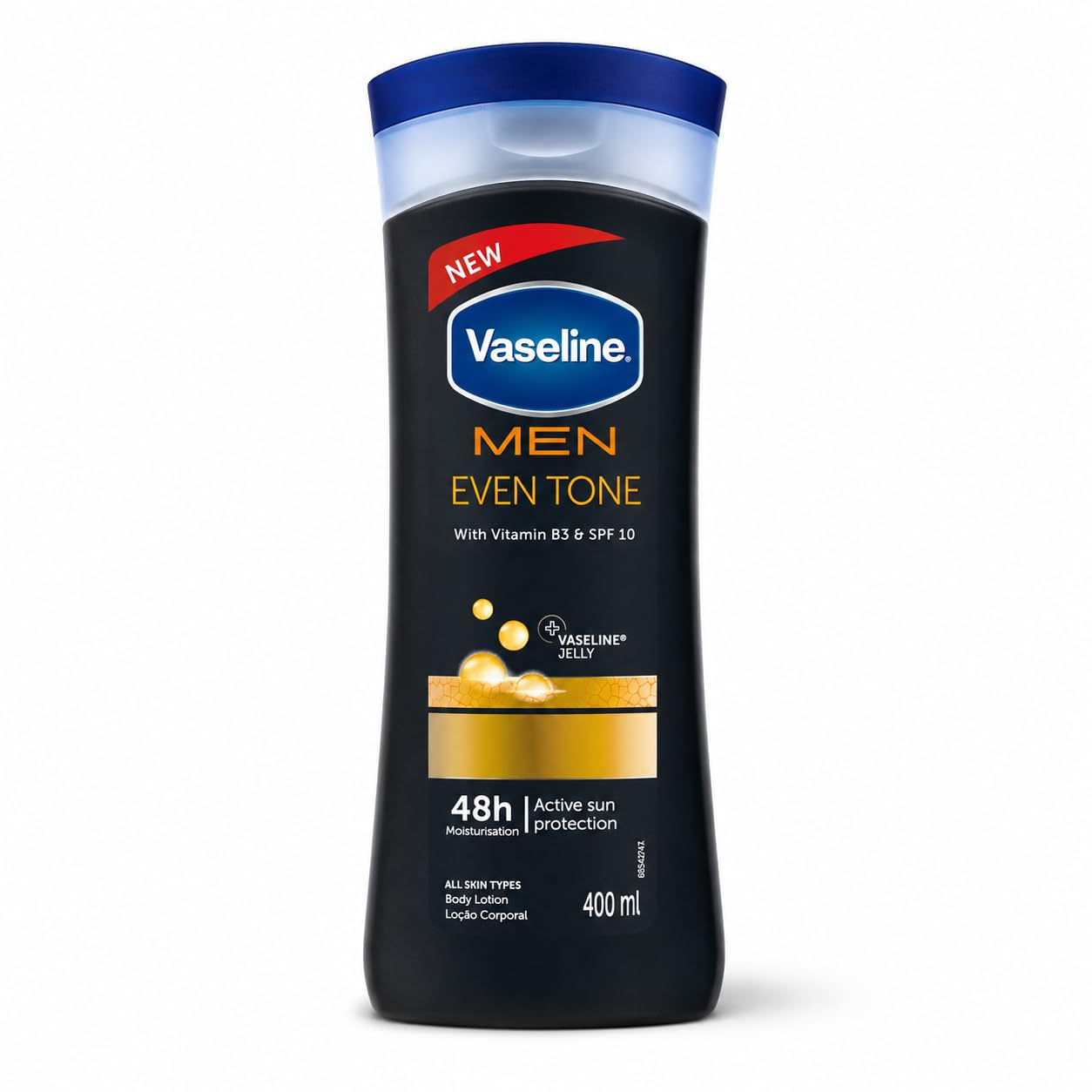 Vaseline Men Even Tone Body Lotion 400ml – Vitamin B3 & SPF 10 Daily Moisturizer for Men, 48H Hydration, Active Sun Protection, Non Sticky Skin Brightening Lotion for All Skin Types-image-4