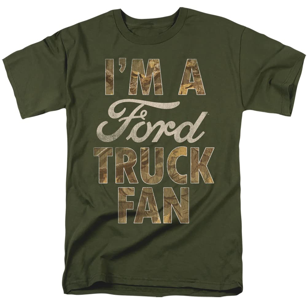 Ford Ford Truck Fan Camo Unisex Adult T Shirt,Military Green, Small