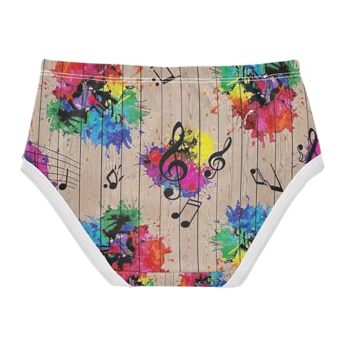 Colorful Splashes Toddler Girl Undies, Girls' Cotton Brief Underwear, 2T–8 Years2