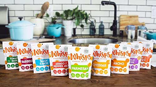Whisps Asiago & Pepper Jack All-Natural Cheese Crisps – Great Tasting Healthy Snack - Keto Friendly – High Protein – Low Carb – Gluten & Sugar Free – 3 Pack (2.12oz Bags) - Thumbnail 7