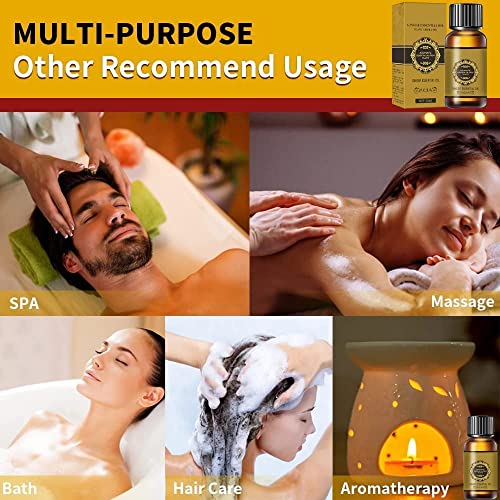 10 Pack Belly Drainage Ginger Oil, Ginger Oil Lymphatic Drainage Massage Oil, Natural Lymphatic Drainage Ginger Oil,Ginger Massage Oil,Plant Aroma Oil,100% Natural Ginger Essential Oil #TOP6