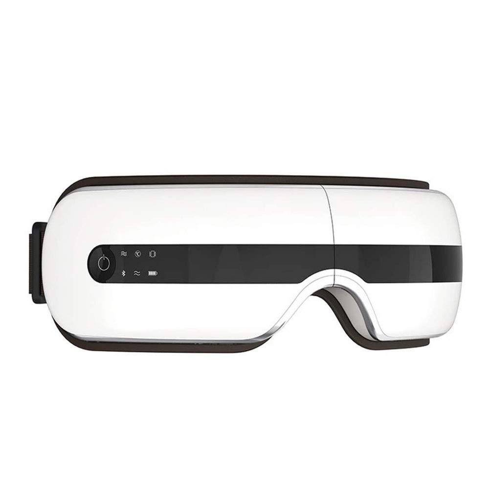 LIIAV Massager Eye-Massager-with-Heat-Vibration, Música Bluetooth Plegable, Recargable, Presión de Aire Masajeador de Shiatsu portátil eléctrico para Ojos Secos, Dolor de Cabeza, Relajarse