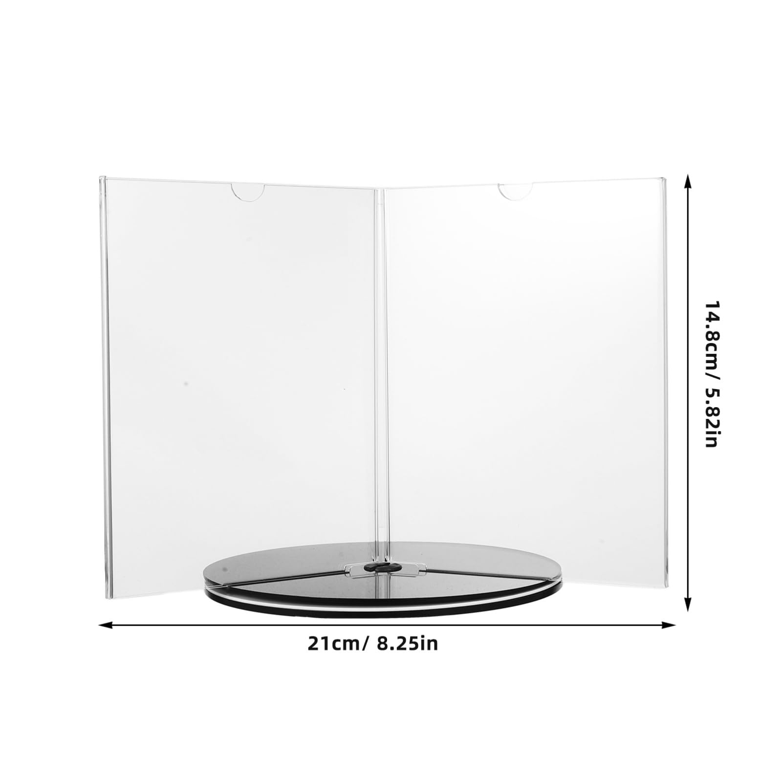 SHOWERORO Soporte Expositor De Menú Acrílico Giratorio De Escritorio Base Estable Para Exhibición Multiángulo Para Restaurantes Cafeterías y Eventos
