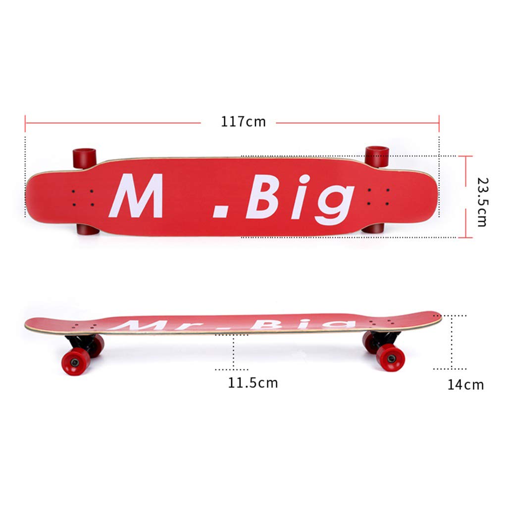 Planche à roulettes Portable Kick Skate Board Cruiser Planches à roulettes en érable Canadien pour Enfants débutants Adultes, 46"x 9"