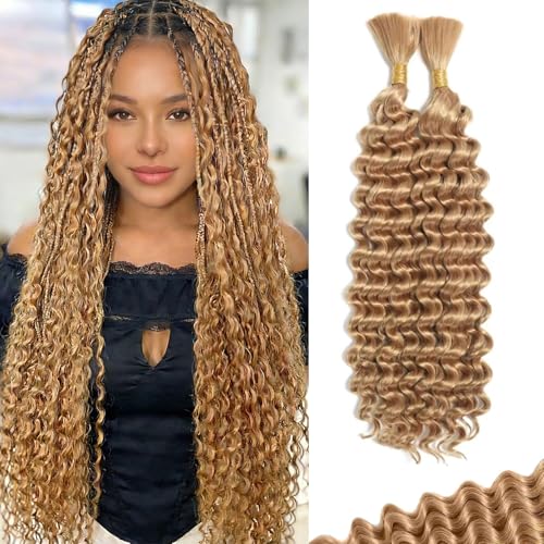 Human Braiding Hair for Boho Braids Bulk Deep Wave Boho