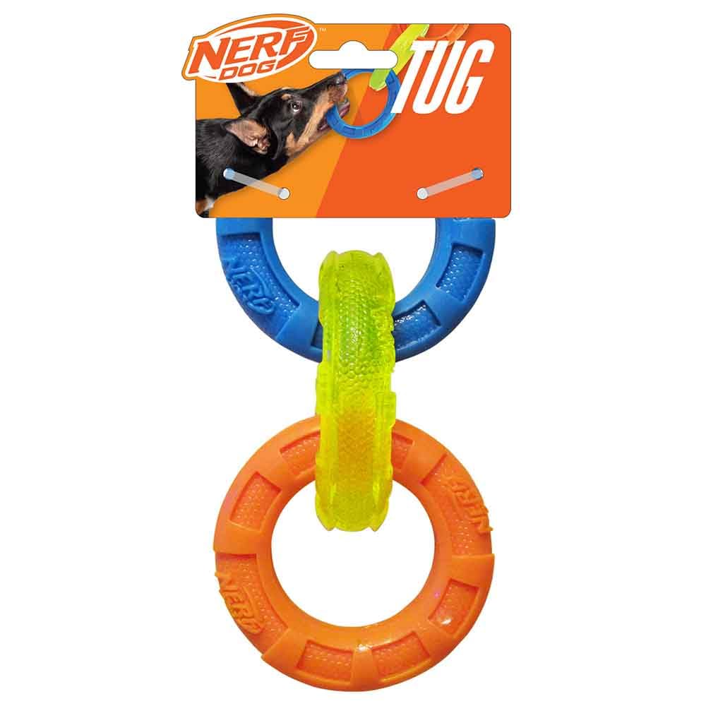 Nerf TPR 3 Halka Römork Mavi/Yeşil/Turuncu Köpek Oyuncağı, Küçük