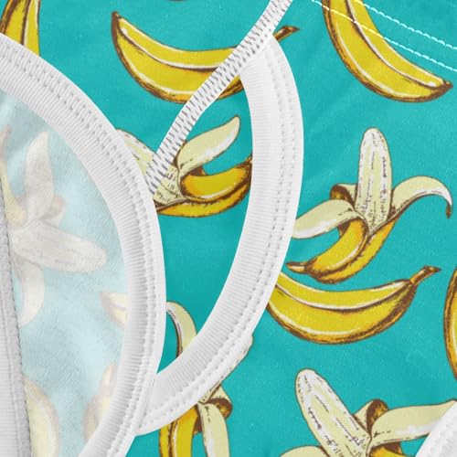 Boys' Exclusive Briefs Toddler Underwear 95% Combed Cotton Boxerbriefs 2T Banana Pattern on Teal 463