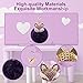 Anple Real Rabbit Fur Ball with Artificial Fox Head Inlay Pearl Rhinestone Key Chain for Womens Bag or Cellphone or Car Pendant (Purple2)