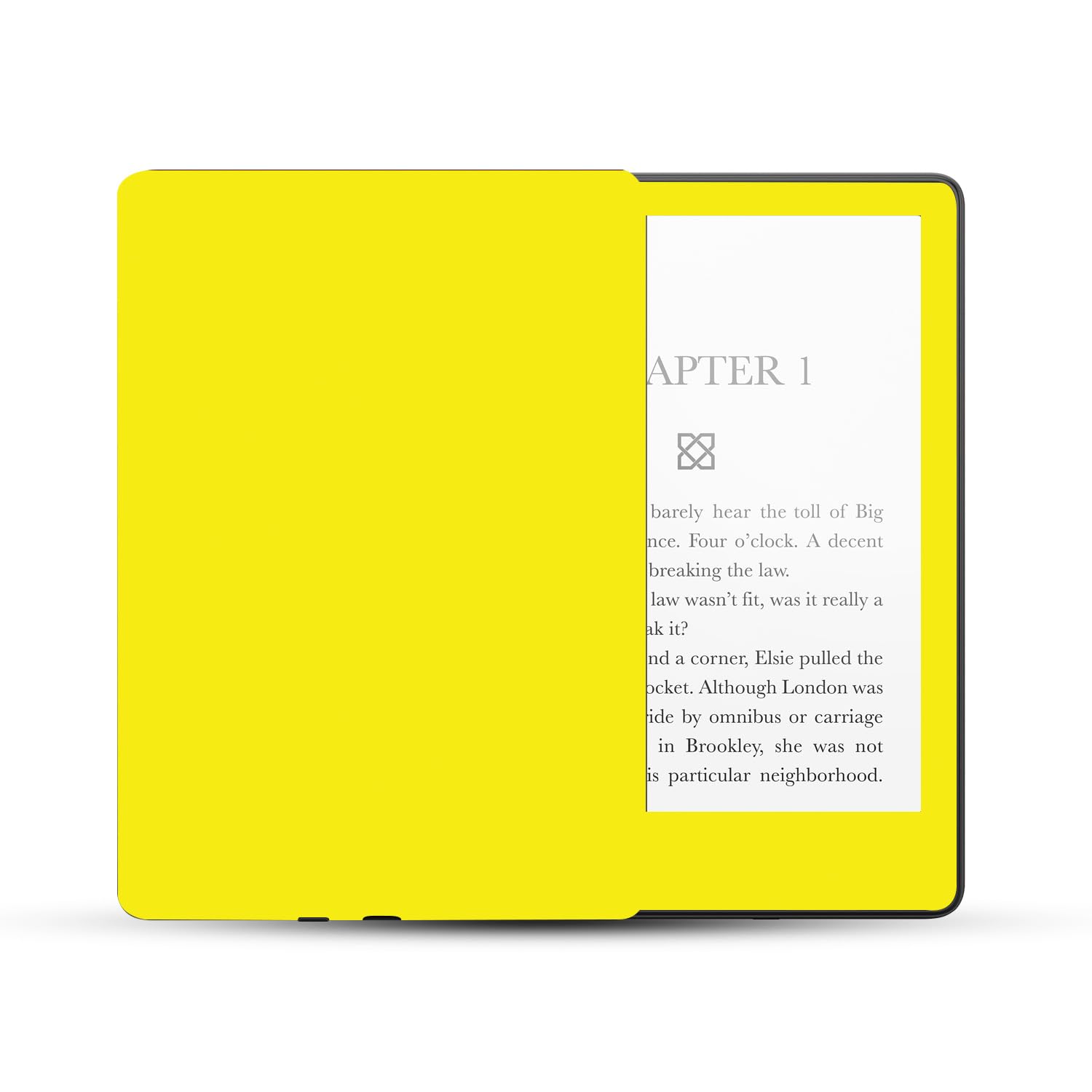 MightySkins Skin Compatible With Amazon Kindle Paperwhite 5 6.8-inch 11th Gen (2021) Full Wrap - Solid Yellow | Protective, Durable, and Unique Vinyl Decal wrap cover | Easy To Apply | Made in the USA