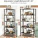 5 Tier Foldable Storage Shelves, Expandable Folding Shelving Units with Wheels, Changeable into 2 Shelf Units, Collapsible Adjustable Storage Rack Metal Shelves for Storage, Pantry, Garage, Kitchen