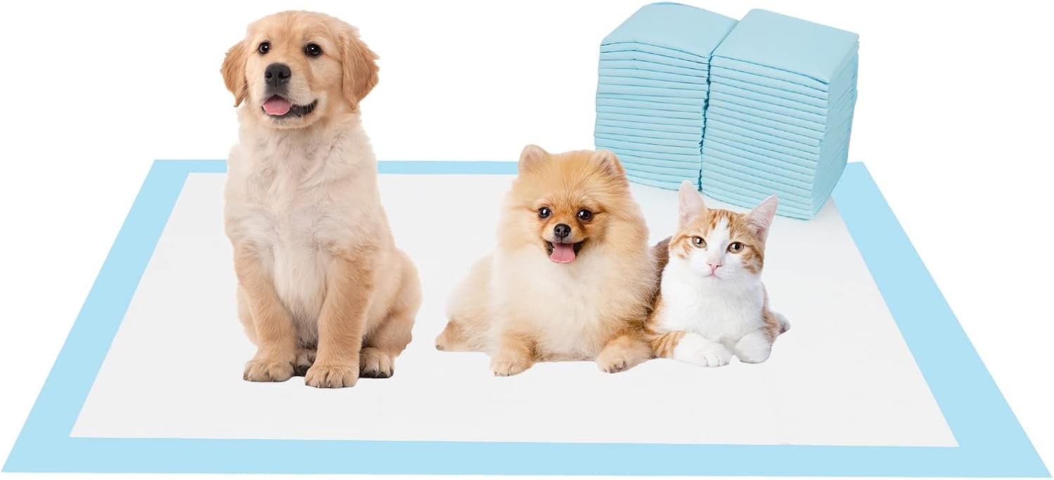 ZOES HOMEWARE Puppy Pads Pet Training Pads 50 Count,Dog Housebreaking Supplies,Pee Pads for Dogs,Pet Supplies for Puppy Training,Reinforced Training Pads for Puppies,Dogs,Doggie,Cats, 24"x18" Medium