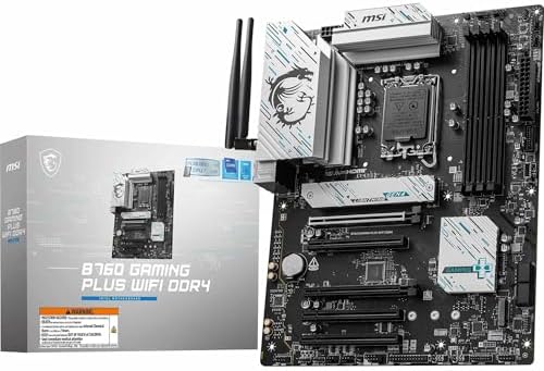 MSI B760 GAMING PLUS WIFI DDR4 Motherboard, ATX - Supports Intel ...