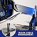 VIVO Premium Aluminum Tall Extended Monitor Arm for Ultrawide Monitors up to 49 inches and 33 lbs, Single Desk Mount Stand, Pneumatic Height Adjusting, Max VESA 100x100, Black, STAND-V101GT