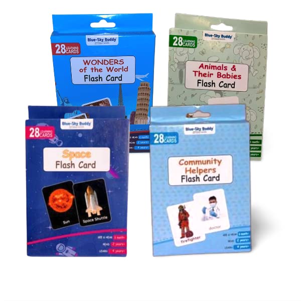 Buy BlueSky Buddy Flash Card For kids , Combo Set Of Flash Cards For