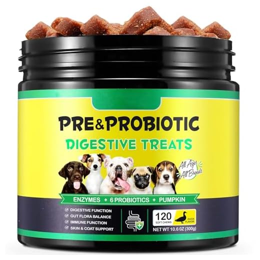 Probióticos para Perros, Probióticos para Perros para Perros Enzimas Digestivas, Salud Intestinal, Picazón en la Piel, Alergias, Sistema Inmunológico y Apoyos para la Salud en General, 120 Chews