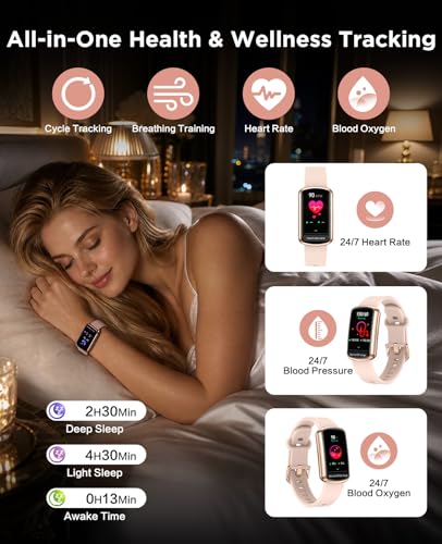 Image of SOUYIE Smart Watch Fitness Trackers for Women, 24 /7 Health Activity Monitor