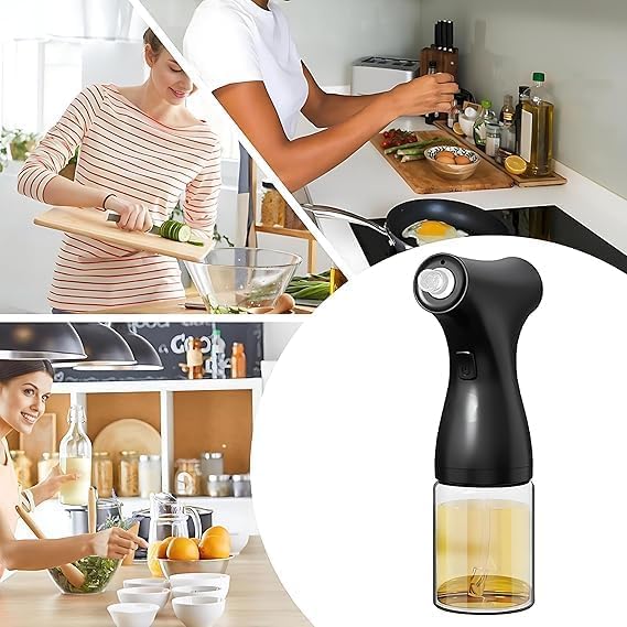 Image of Oil Dispenser for Kitchen Oil Spray Bottle | Rechargeable Olive Oil Sprayer for Air Fryer, BBQ, Baking, Roasting | 200Ml Spritzer Dispenser Portable Mister Gadgets for Bbq Salad Baking (1 Pcs)