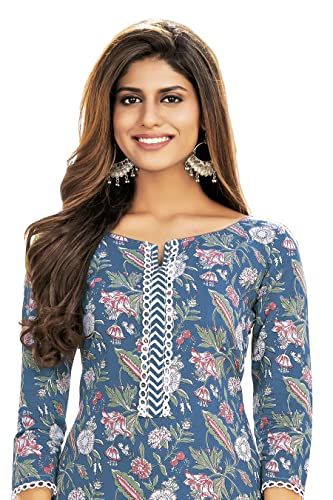Image of Miraan Women's Cotton Regular Fit Casual Readymade Regular Kurti (Sankurti288)