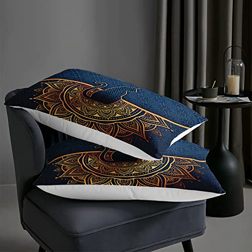 Ailonen Bohemian Cat Comforter Set Queen Size, Blue Black Texture Cat Bedding Set,Boho Cat Duvet Set For Kids Boys Girls Adults Room Decor 3Pcs (1 Comforter + 2 Pillowcases) #TOP5