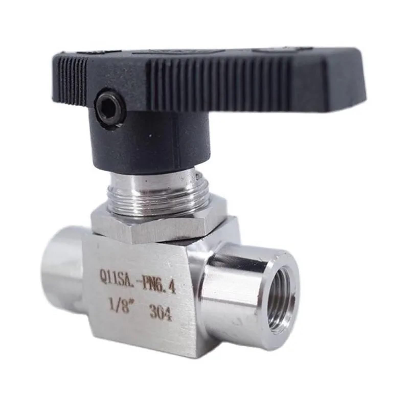 Válvula de bola de 1/8" en acero inoxidable 304 para control de fluidos a alta presión 1