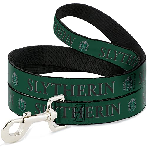The Wizarding World of Harry Potter Pet Leash, Dog Leash, Harry Potter Slytherin Crest Green Black, 6 Feet Long 1.5 Inch Wide