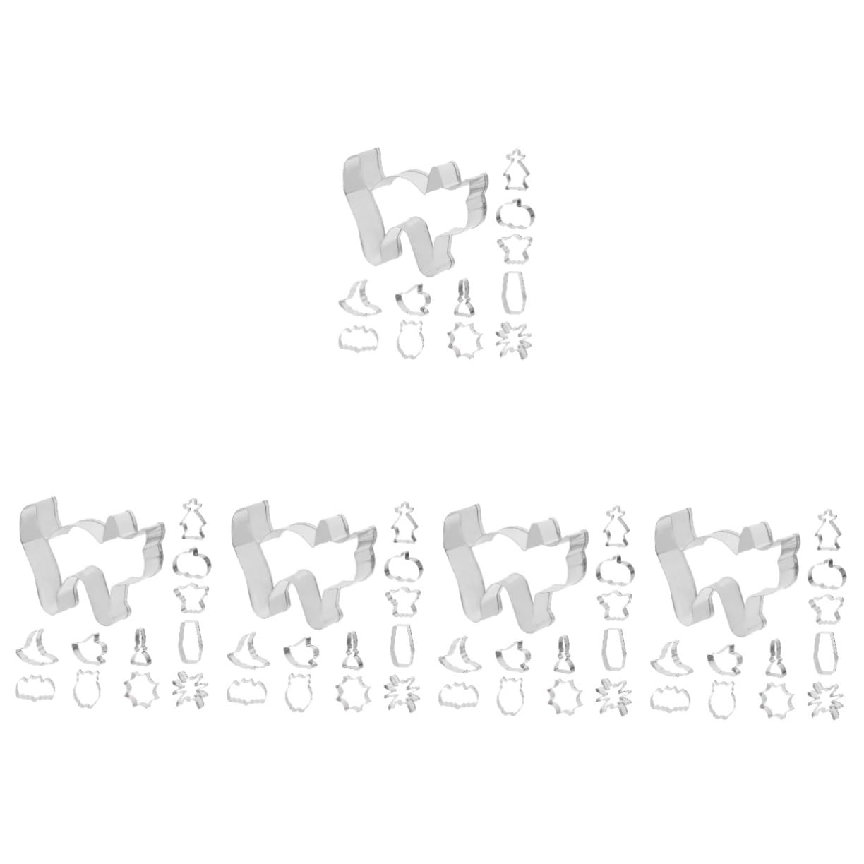 TOPBATHY 60 Stk Backform Gebäck Katze Ausstecher Keks-fondant-ausstecher Schädel- Praktischer Praktischer Keks Halloween-kekse Ausstechformen Edelstahl 430
