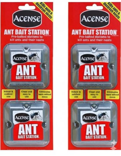 Acense Ant Killer Bait Station for Destroys Ant, Insect Repellent, Ants Killer, Pest Control, Let Ants Destroy Their Nests and Other Ants, Perfect for Outdoor and Indoor (4pk)