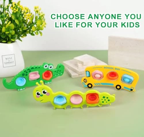 Pop Fidget Toys Push Bubble Pop Keychain Toys Caterpillar Shape Fidget Toy Mini Stress Relief Hand Toys Hard Shell Toy Cheap For Kids And Adults #TOP4