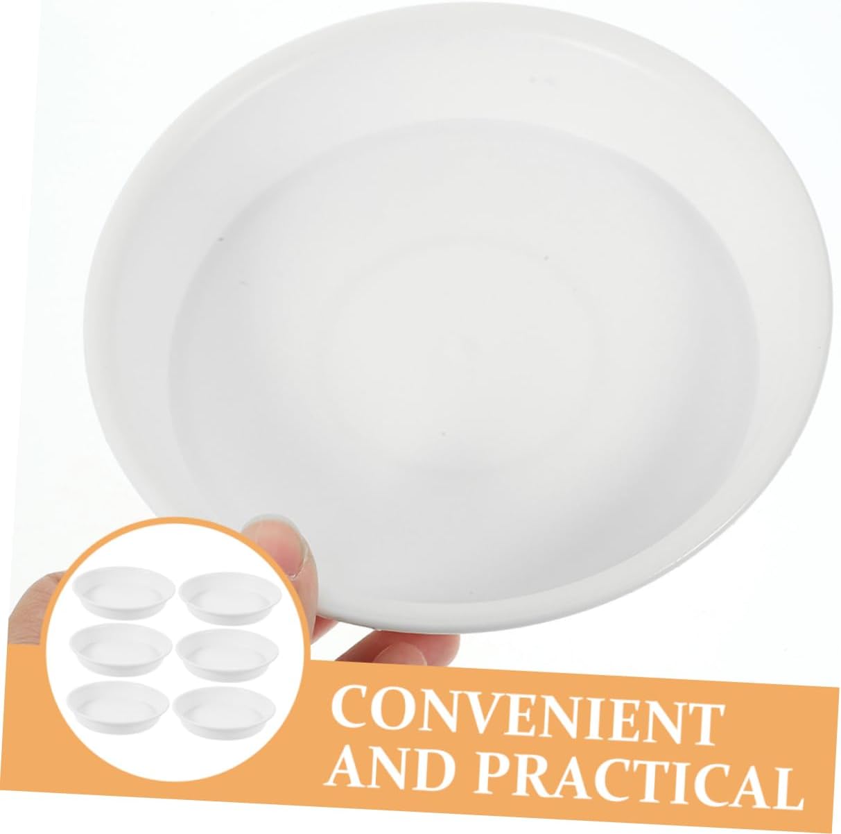 30pcs Round Plant Saucer Tray for Pots Material Water Catcher for Indoor and Outdoor Use Outer Diameter White for Flowerpots and Bonsai