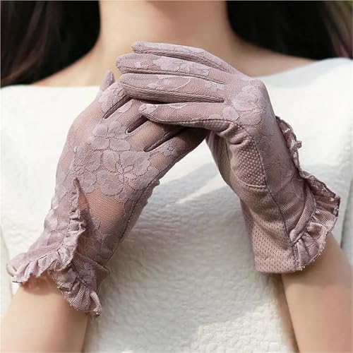 Guantes de encaje para mujer elásticos pack de 2 pares grises de alta transpirabilidad 2