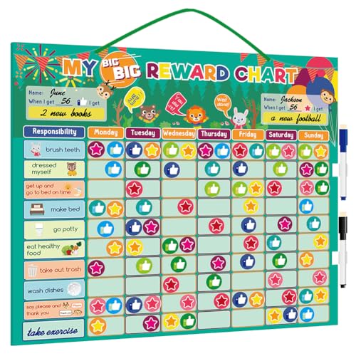 CEWROM Tableau de Récompense XL pour Enfants – Système Magnétique