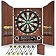 Yirinatek Dartscheibe Elektronisch, Dekoratives Elektronische Dartscheibe Schrank-Set [12 Bronze Soft-Tip Pfeile][Cricket-Spielmodus], Profi E Dart Scheibe mit Holzschranktüren (Kaffee)