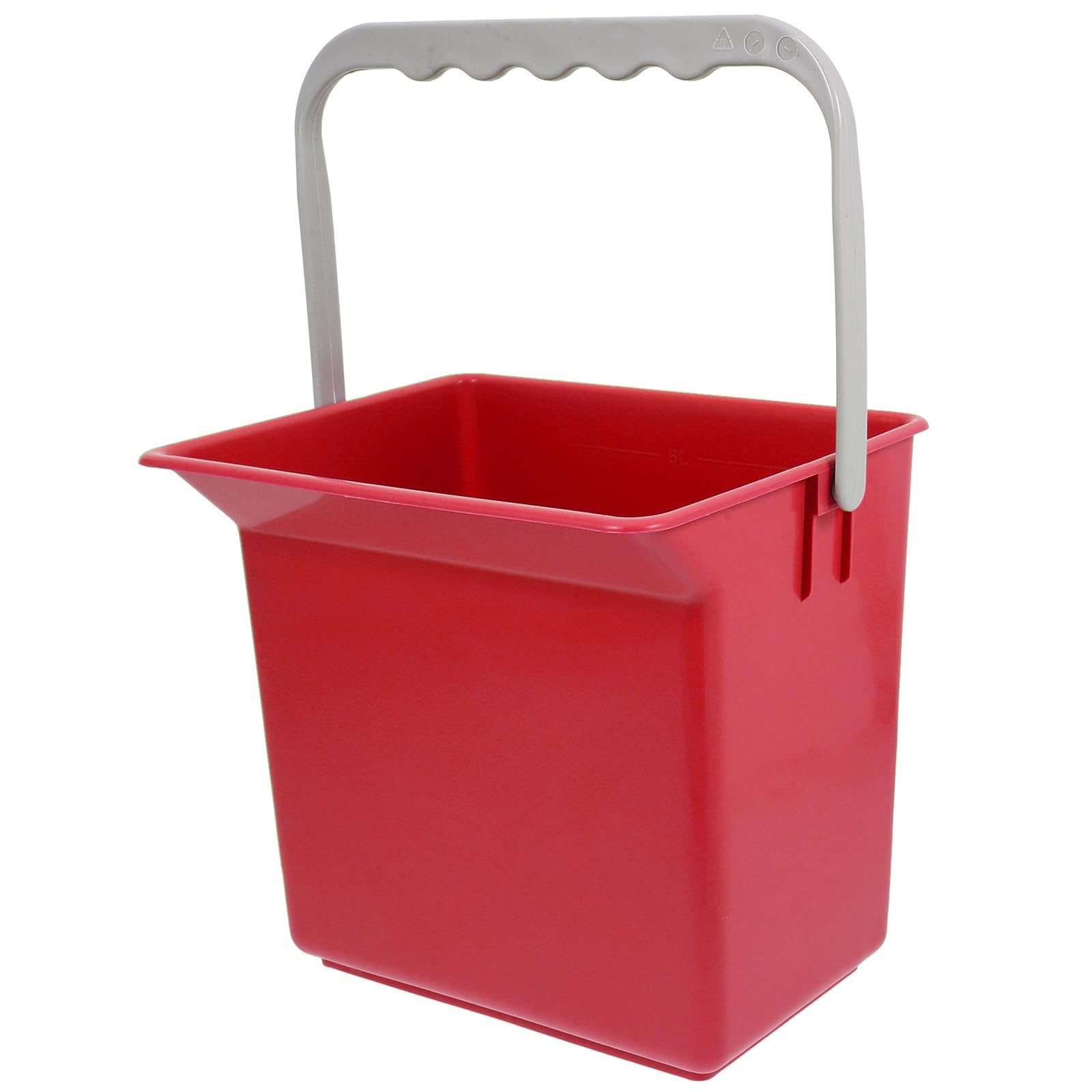 Toyvian Seau de Nettoyage 10 L en Plastique Rouge Poignée et Compartiments de Tri pour Nettoyage Voiture et Suv Usage Intérieur et Extérieur Échelle Graduée