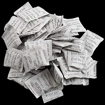 ELECTROPRIME 50 Pieces Silica Desiccant Drying Humidity Absorber Sachets Bags R2J8
