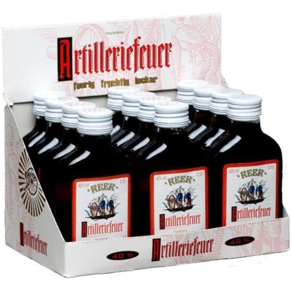 12 Flaschen Artilleriefeuer 40% Vol. a 0,1L Frucht Bitter Likör