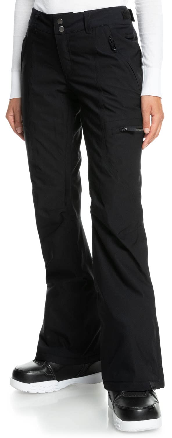 Roxy Women's Cabin Snow Pants with DryFlight Technology (Large, ERJTP03193, True Black (KVJ0))