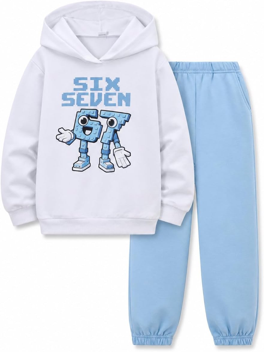 Boys Clothes 2 Piece Outfit Set Hoodie Sweatshirt + Jogger Pants, 6-12 Years