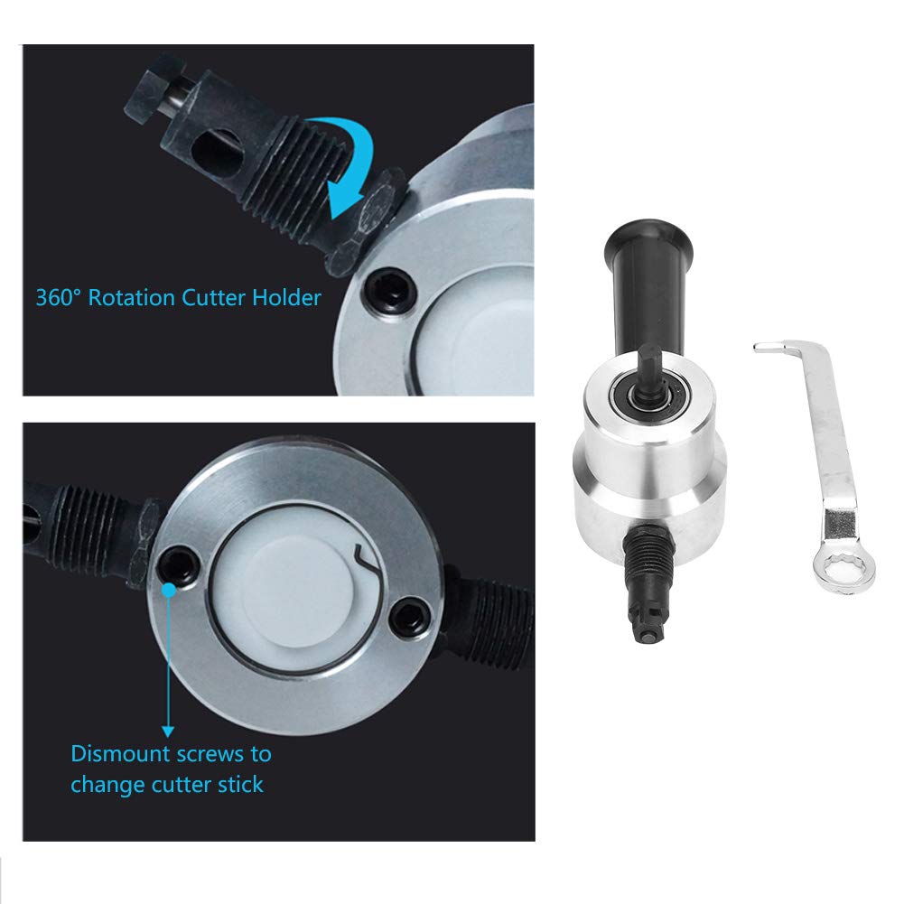 Grignoteuse Métal Double Tête - Coupe Tôle Droite & Courbe - Pour Auto, Bricolage