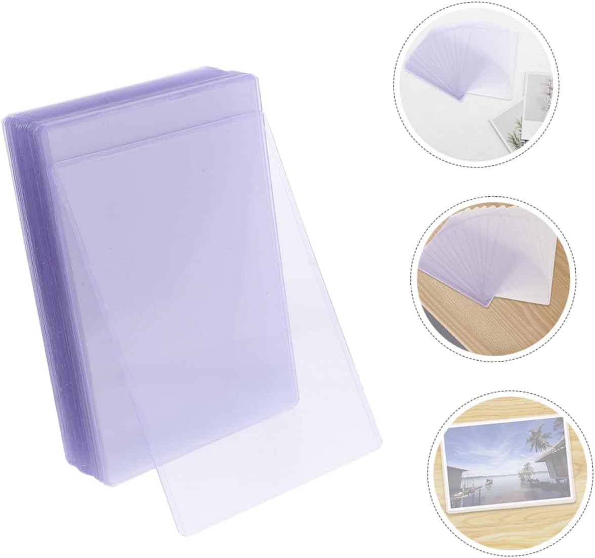 50pcs Hard Card Sleeves for Trading Cards Document Holders Display Case