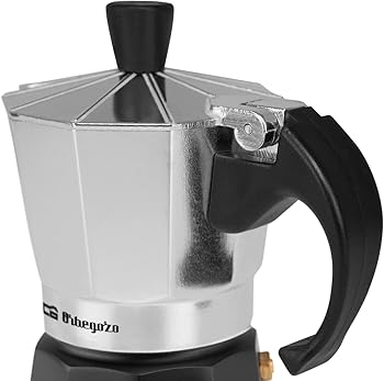 KFM 230, Cafetera Italiana, 2 tazas, apta para cocina de gas, vitrocerámica y electrica, aluminio, color negro y silver2