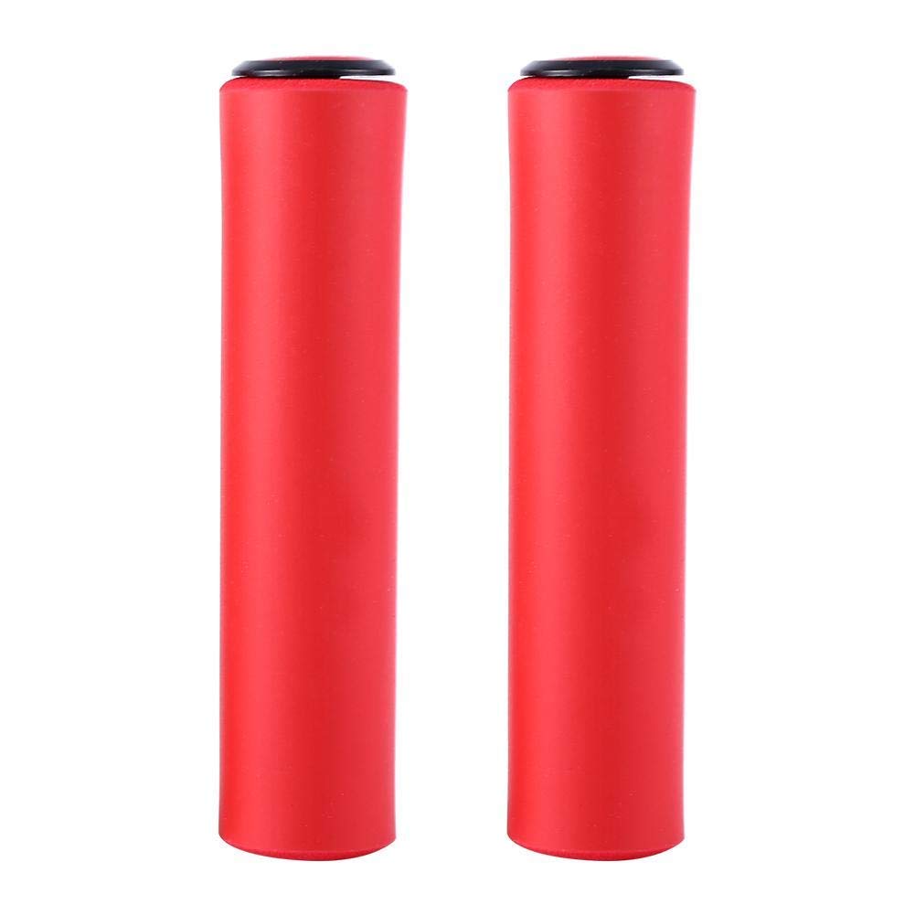 Manopola per Bici, Manopole Manubrio Bicicletta universale, Impugnatura Alluminio, Adatte a universale Bici Cycling Ciclismo(rosso