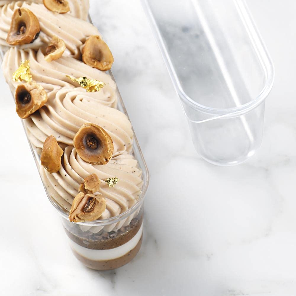 Martellato PMOCL001 Plastic Éclair Cup 5.39 Inch x 1.46 Inch x 1.61 Inch High - Pack of 100