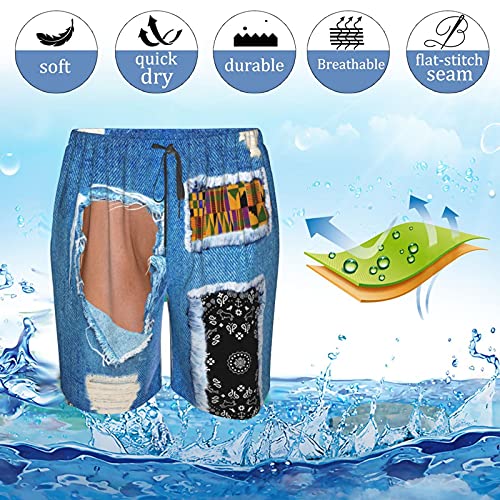 Mens Swim Trunks Bear Eagle American Flag Quick Dry Swim Shorts with Mesh Lining Funny Swimwear Bathing Suits3