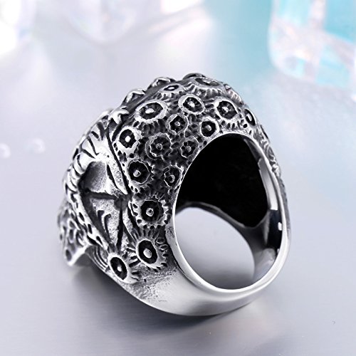 Image of Genuine Stainless Steel Ring Jewelry for Men Fashion Punk Biker Skull Rings