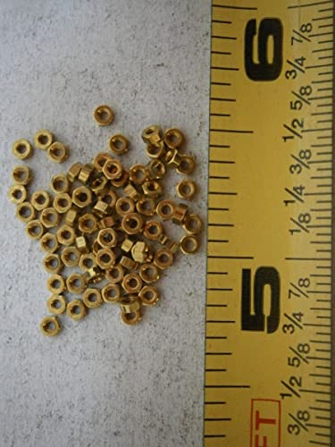 New Pack of Hex Nuts 00/90 x .078 x .040 Brass Lot of 10#3250 Multi-Purpose Comprehensive Hardware Fastener Assortment Kit WnyNEH05577