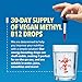 USDA Organic Vitamin B12 Liquid Drops - Methylcobalamin for Enhanced Energy and Nervous System Support - 30 Servings - Highly Bioavailable for Absorption - Non-GMO, Vegan, Strawberry Flavor, 1 Fl Oz